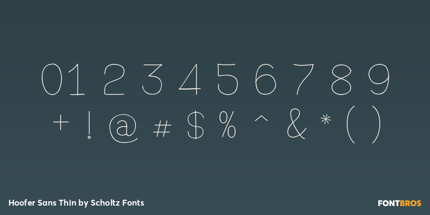 Hoofer Sans Thin Font Poster #1