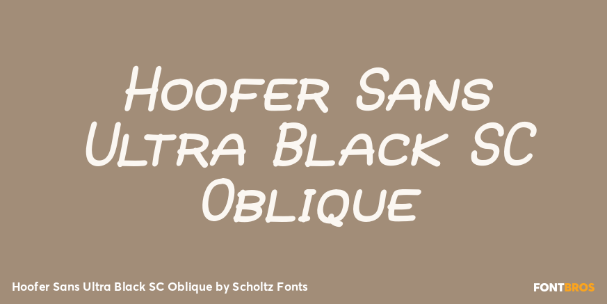 Hoofer Sans Ultra Black SC Oblique Font Poster #1