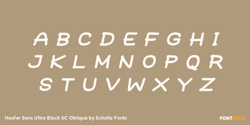 Hoofer Sans Ultra Black SC Oblique Font Poster #3