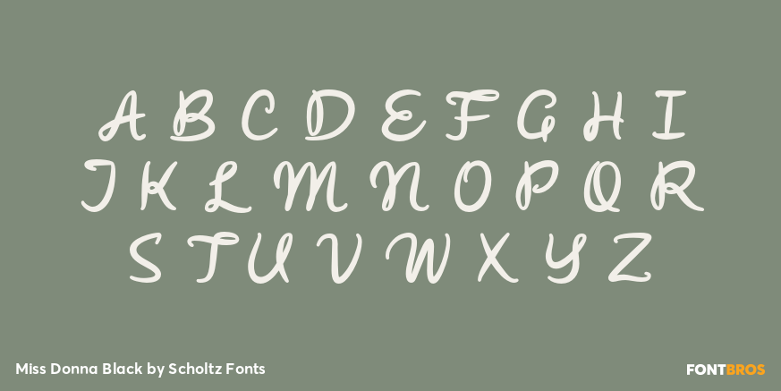 Miss Donna Black Font Poster #2