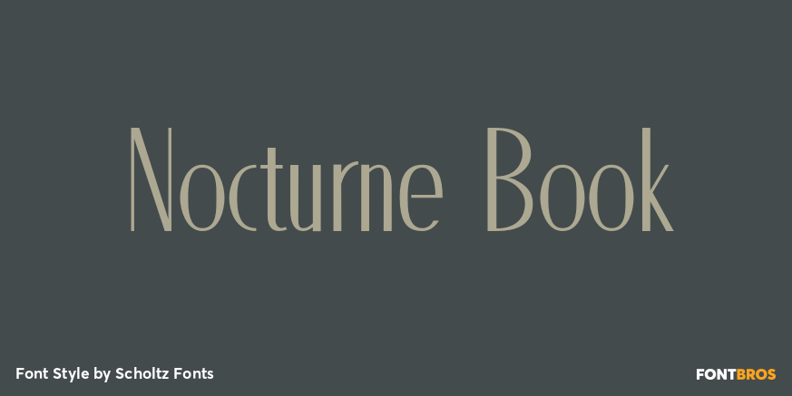 Nocturne Book Font Poster #1