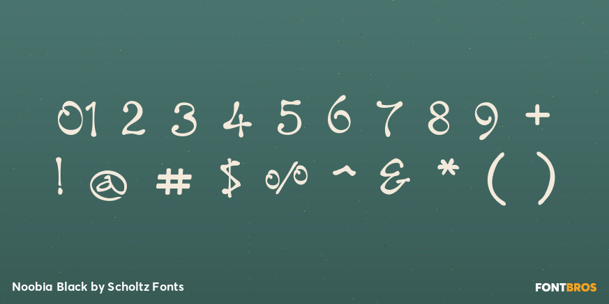 Noobia Black Font Poster #1