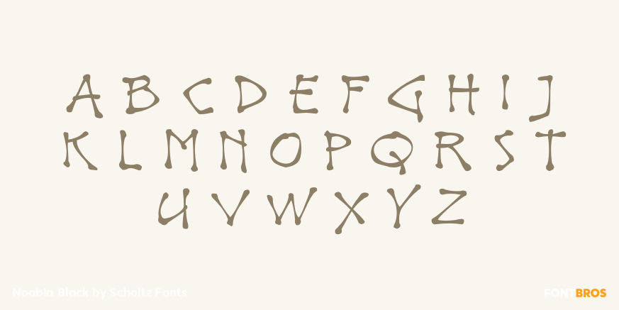 Noobia Black Font Poster #1