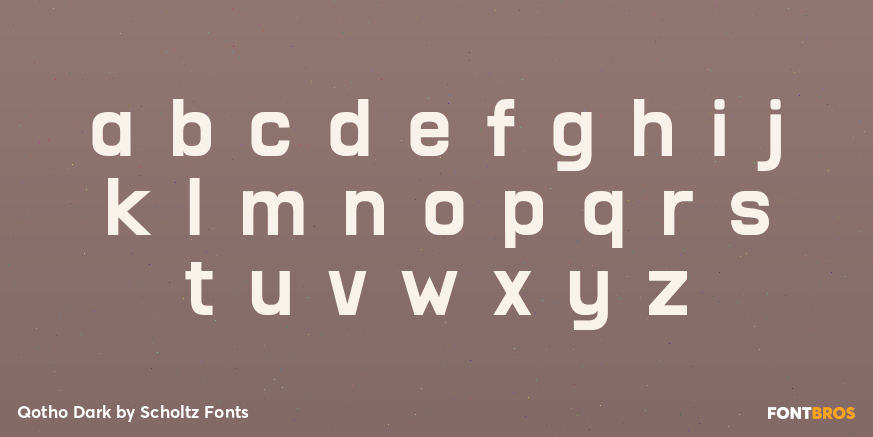 Qotho Dark Font Poster #3