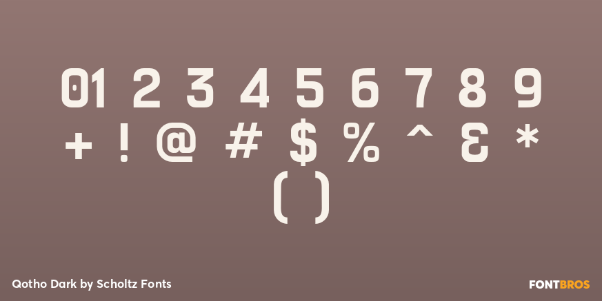 Qotho Dark Font Poster #4