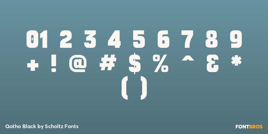 Qotho Black Font Poster #1