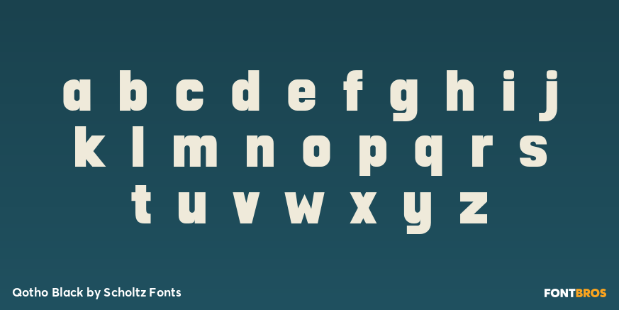 Qotho Black Font Poster #1