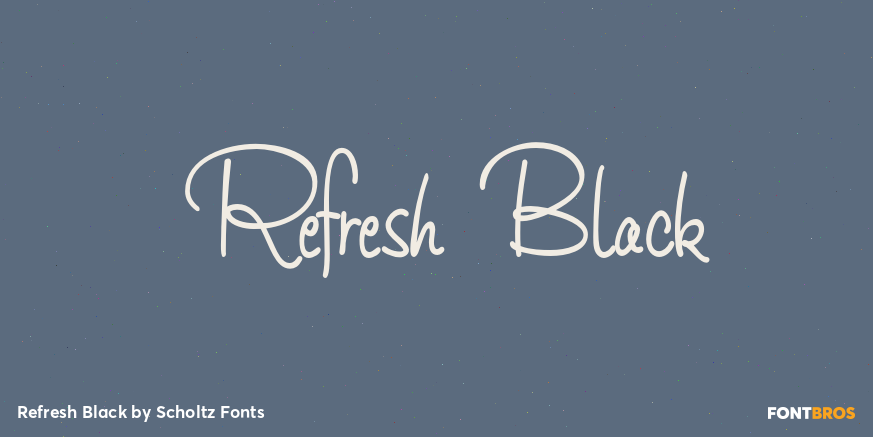 Refresh Black Font Poster #1