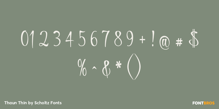 Thaun Thin Font Poster #1