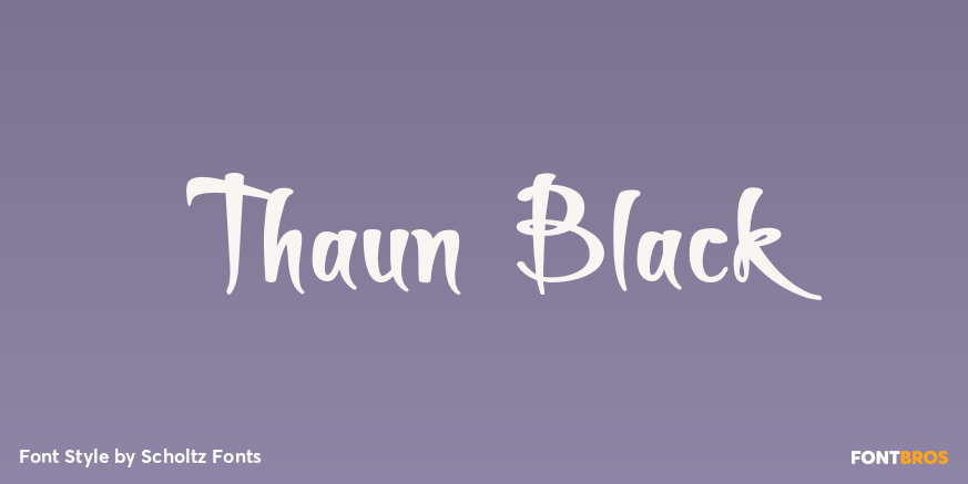 Thaun Black Font Poster #1