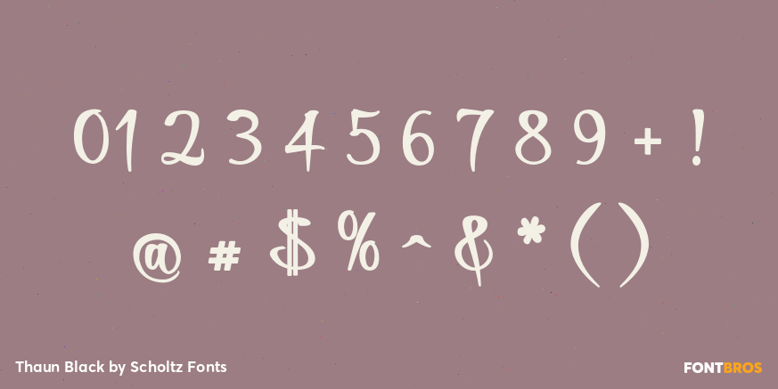 Thaun Black Font Poster #1