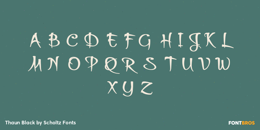 Thaun Black Font Poster #1