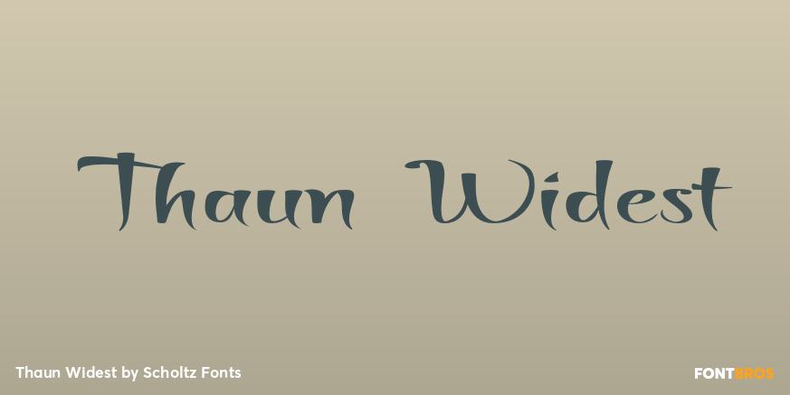 Thaun Widest Font Poster #1