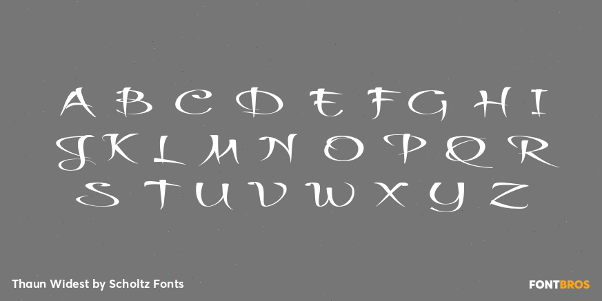 Thaun Widest Font Poster #2
