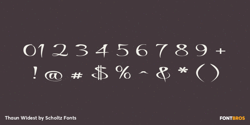 Thaun Widest Font Poster #4