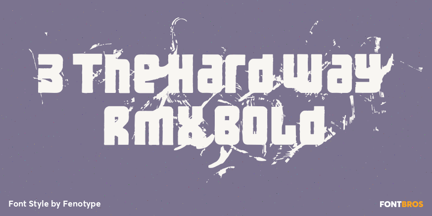 3 The Hard Way RMX Bold Poster