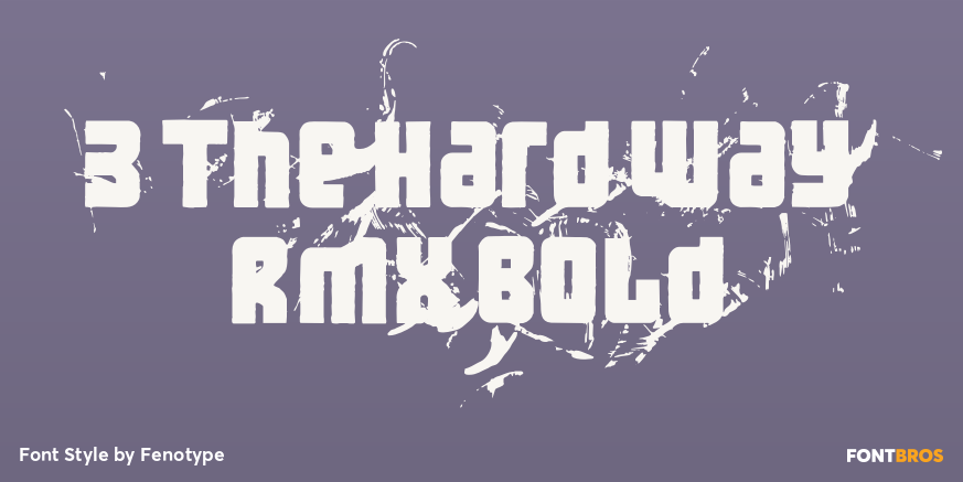 3 The Hard Way RMX Bold Poster