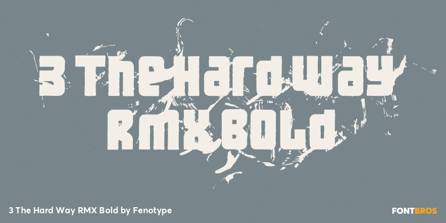 3 The Hard Way RMX Bold Poster