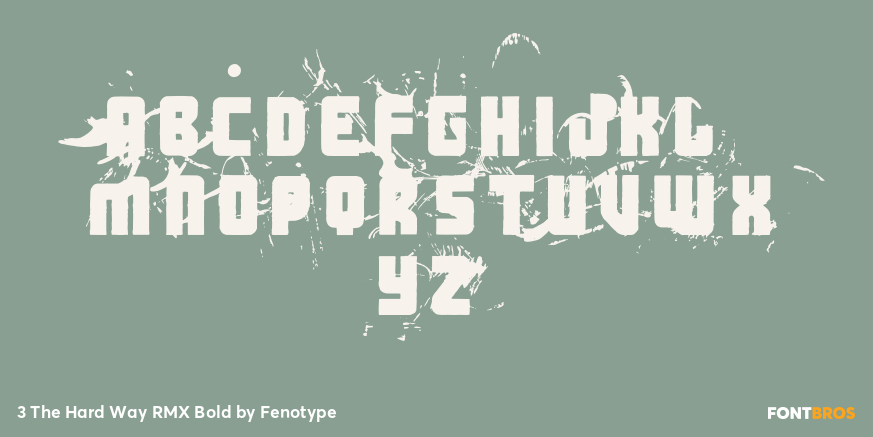 3 The Hard Way RMX Bold Font Poster #2