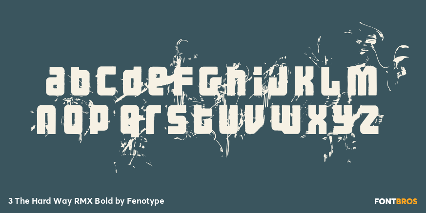3 The Hard Way RMX Bold Font Poster #3