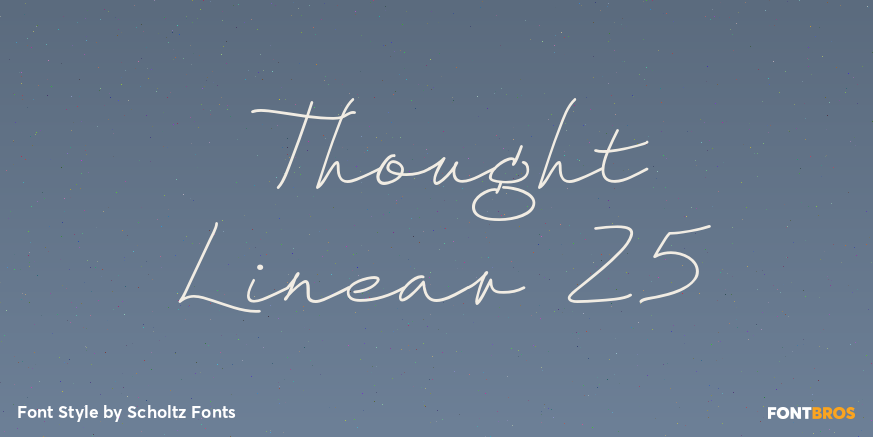Thought Linear 25 Font Poster #1
