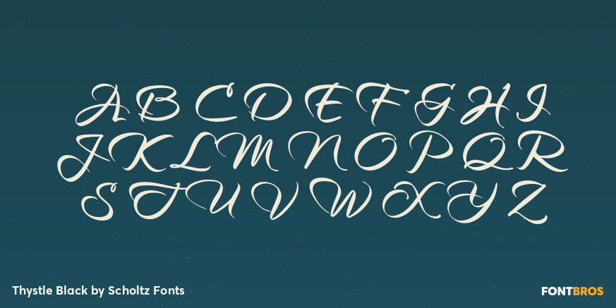 Thystle Black Font Poster #1