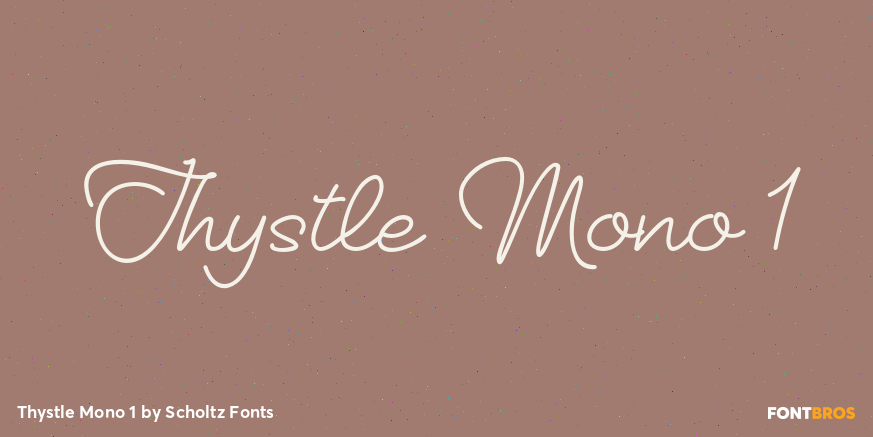 Thystle Mono 1 Font Poster #1