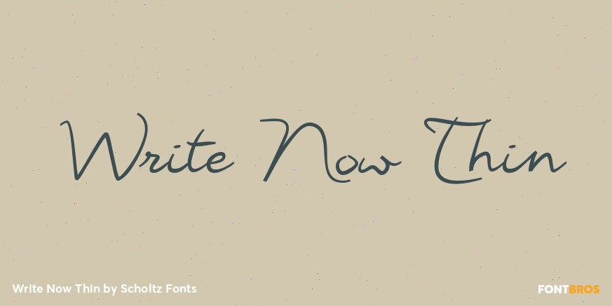 Write Now Thin Font Poster #1