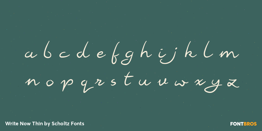 Write Now Thin Font Poster #3