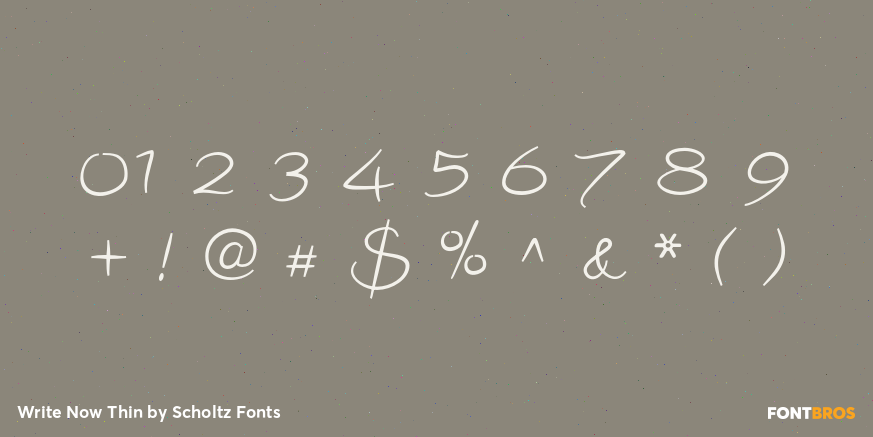 Write Now Thin Font Poster #4