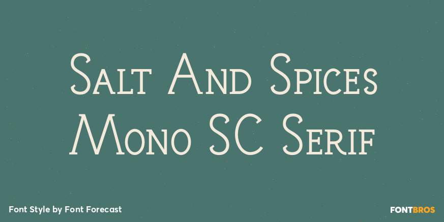 Salt And Spices Mono SC Serif Poster