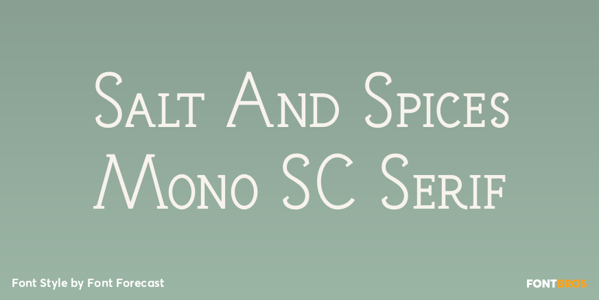 Salt And Spices Mono SC Serif Poster