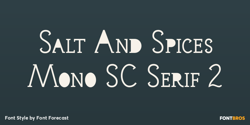 Salt And Spices Mono SC Serif 2 Poster