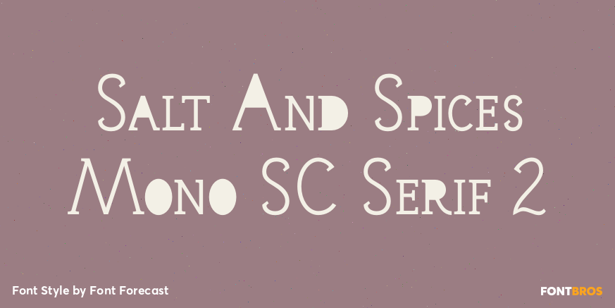 Salt And Spices Mono SC Serif 2 Poster