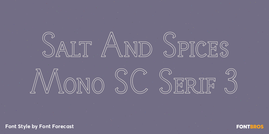 Salt And Spices Mono SC Serif 3 Poster