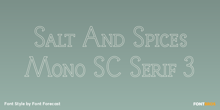 Salt And Spices Mono SC Serif 3 Poster