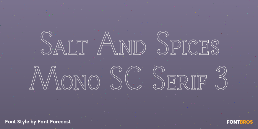 Salt And Spices Mono SC Serif 3 Poster