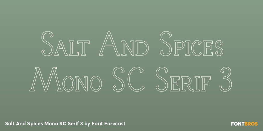 Salt And Spices Mono SC Serif 3 Poster