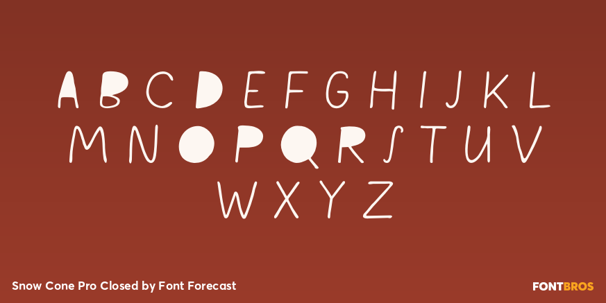 Snow Cone Pro Closed Font Poster #2