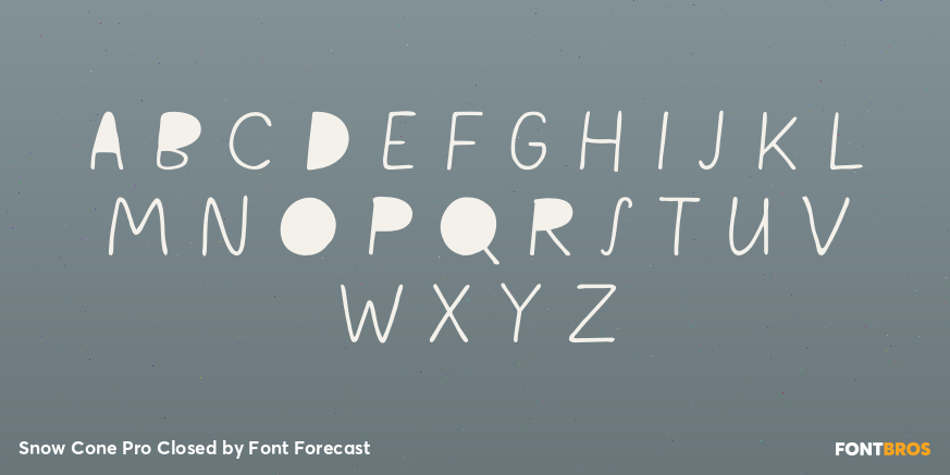 Snow Cone Pro Closed Font Poster #1