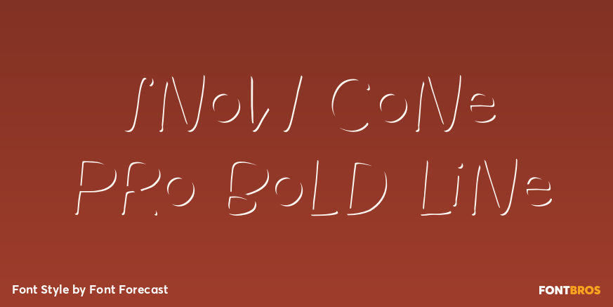 Snow Cone Pro Bold Line Font Poster #1
