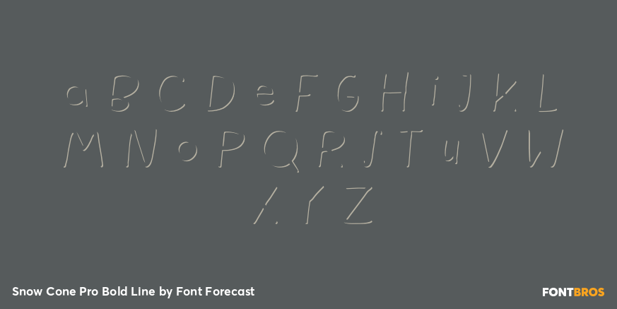 Snow Cone Pro Bold Line Font Poster #3