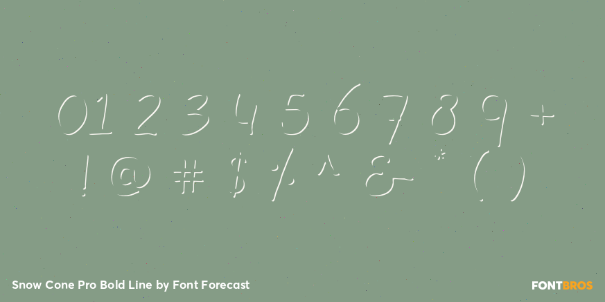 Snow Cone Pro Bold Line Font Poster #4