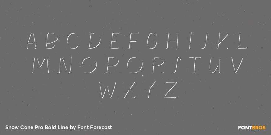 Snow Cone Pro Bold Line Font Poster #1