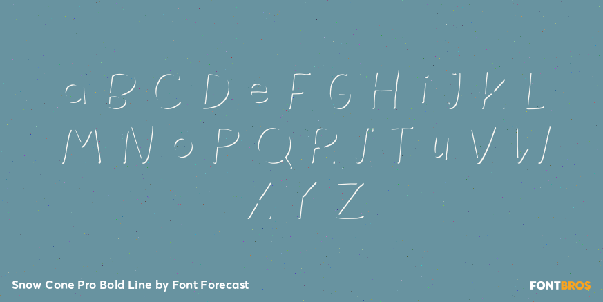 Snow Cone Pro Bold Line Font Poster #1