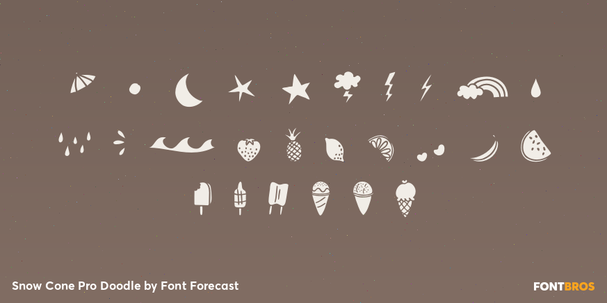 Snow Cone Pro Doodle Font Poster #1