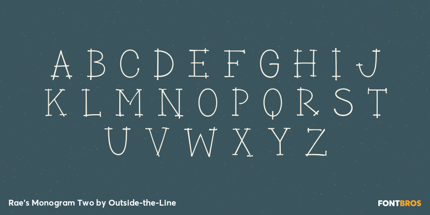 Rae's Monogram Two Font Poster #2