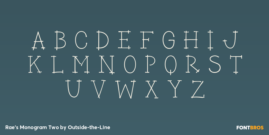 Rae's Monogram Two Font Poster #3