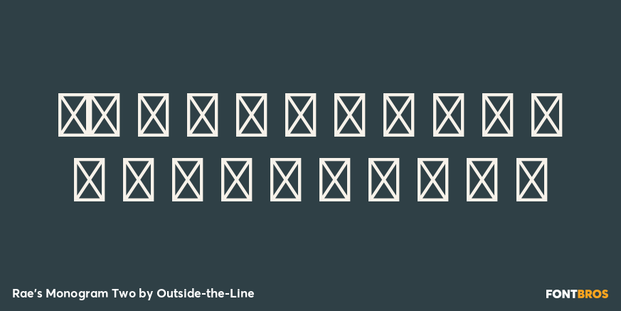 Rae's Monogram Two Font Poster #4