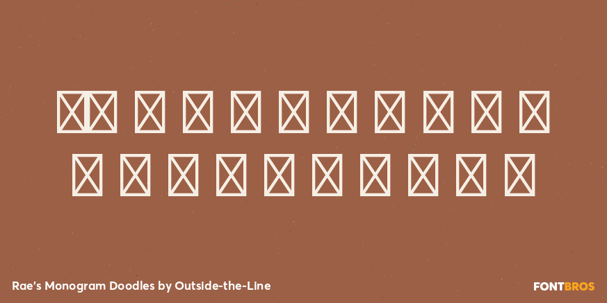 Rae's Monogram Doodles Font Poster #4